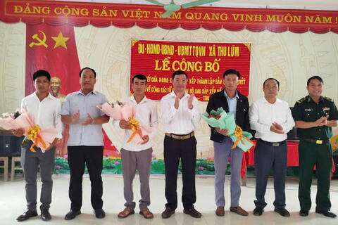 Xã Thu Lũm: Lễ công bố Nghị qpuyết của HĐND xã về sắp xếp thành lập bản và các Quyết định về công tác tổ chức cán bộ sau sắp xếp năm 2026.